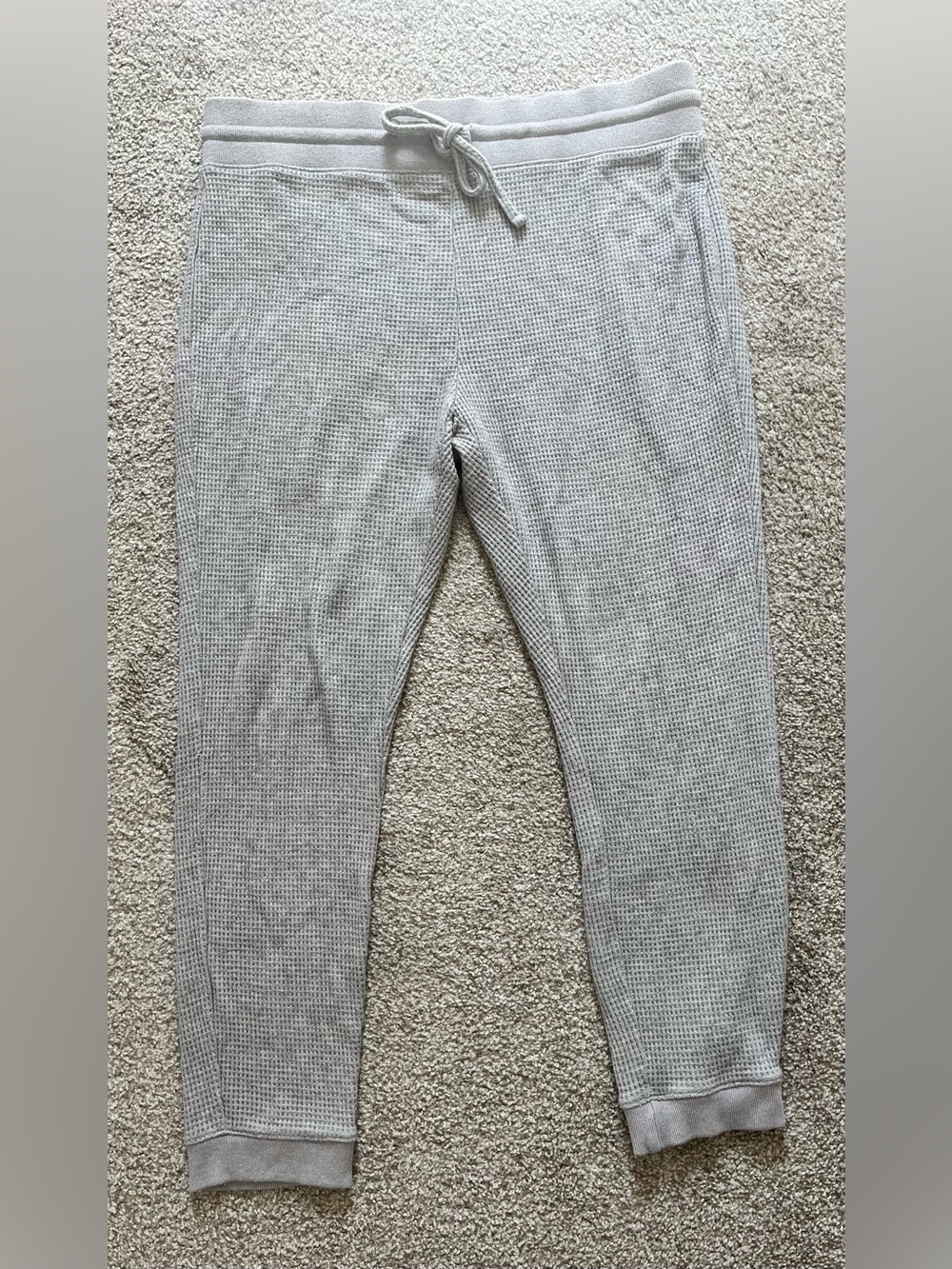 LC Lauren Conrad Light Gray Waffle Knit Joggers